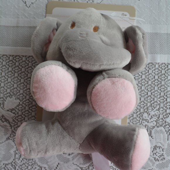 Kellytoy Other - NEW Kelly Baby Elephant Gray Pink Lovey Cuddle Toy